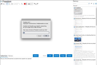 Freedom - Flamory bookmarks and screenshots