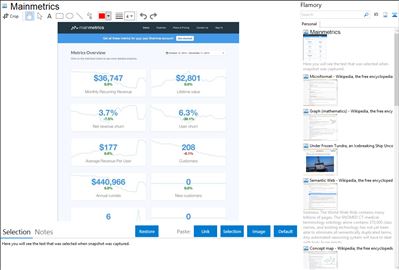 Mainmetrics - Flamory bookmarks and screenshots