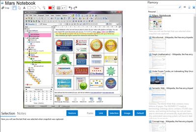 Mars Notebook - Flamory bookmarks and screenshots