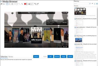 Media Browser - Flamory bookmarks and screenshots