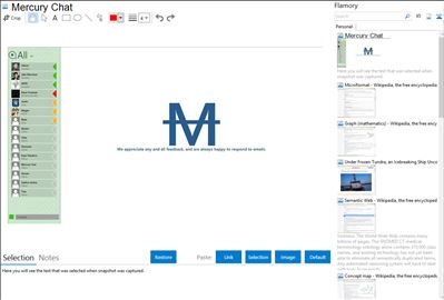 Mercury Chat - Flamory bookmarks and screenshots