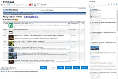 Mininova - Flamory bookmarks and screenshots