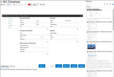 MO Timesheet - Flamory bookmarks and screenshots