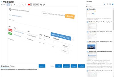Mockable - Flamory bookmarks and screenshots