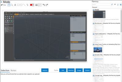 Modo - Flamory bookmarks and screenshots