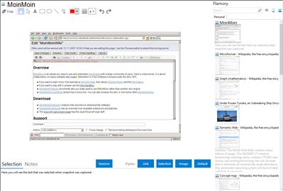 MoinMoin - Flamory bookmarks and screenshots