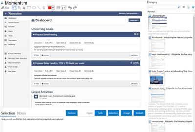 Momentum - Flamory bookmarks and screenshots