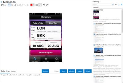 Momondo - Flamory bookmarks and screenshots