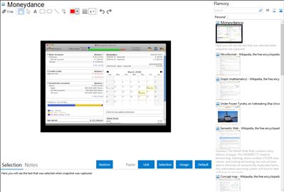 Moneydance - Flamory bookmarks and screenshots