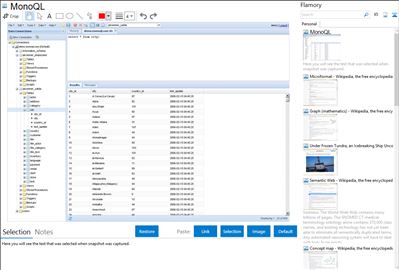 MonoQL - Flamory bookmarks and screenshots