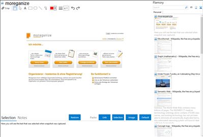 moreganize - Flamory bookmarks and screenshots