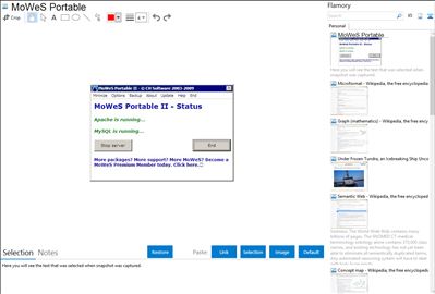 MoWeS Portable - Flamory bookmarks and screenshots