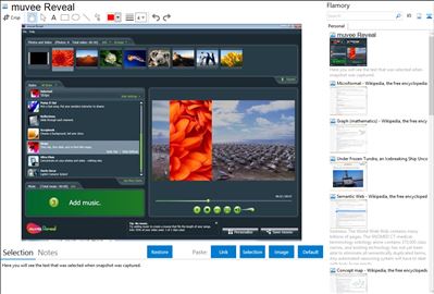 muvee Reveal - Flamory bookmarks and screenshots