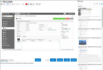 MyCollab - Flamory bookmarks and screenshots