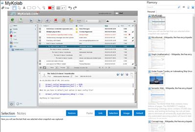 MyKolab - Flamory bookmarks and screenshots