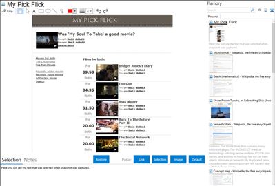 My Pick Flick - Flamory bookmarks and screenshots