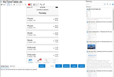 MyTimeTable.de - Flamory bookmarks and screenshots