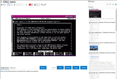 GNU nano - Flamory bookmarks and screenshots