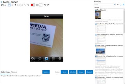 NeoReader - Flamory bookmarks and screenshots