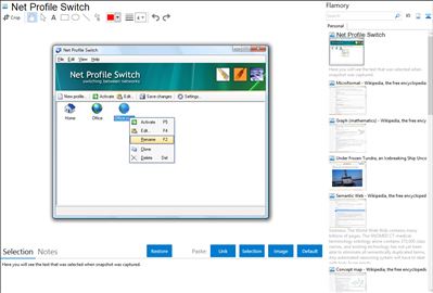 Net Profile Switch - Flamory bookmarks and screenshots