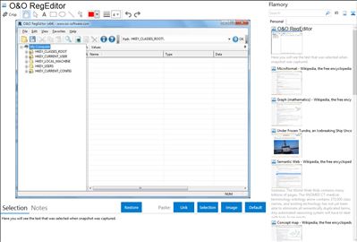 O&O RegEditor - Flamory bookmarks and screenshots