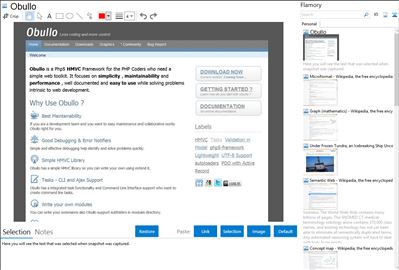 Obullo - Flamory bookmarks and screenshots