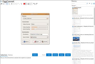 OggConvert - Flamory bookmarks and screenshots