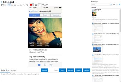 OkCupid - Flamory bookmarks and screenshots