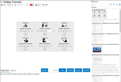 Online Convert - Flamory bookmarks and screenshots