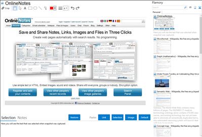 OnlineNotes - Flamory bookmarks and screenshots