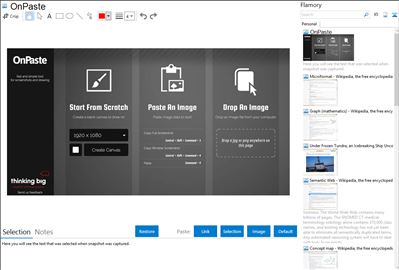 OnPaste - Flamory bookmarks and screenshots