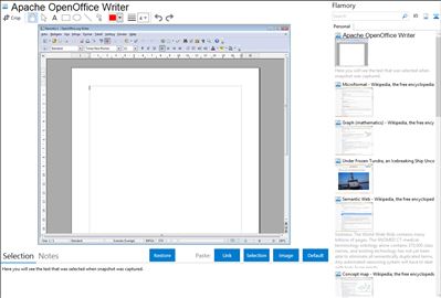 Apache OpenOffice Writer - Flamory bookmarks and screenshots
