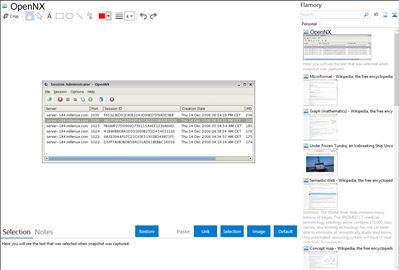 OpenNX - Flamory bookmarks and screenshots