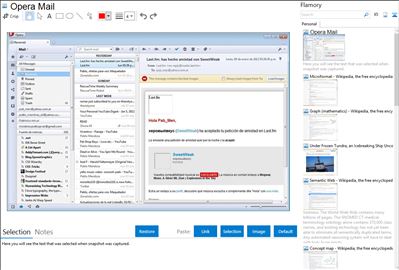 Opera Mail - Flamory bookmarks and screenshots