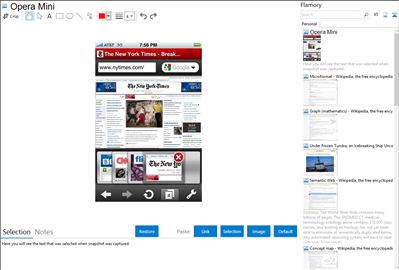 Opera Mini - Flamory bookmarks and screenshots