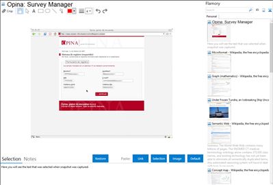 Opina: Survey Manager - Flamory bookmarks and screenshots
