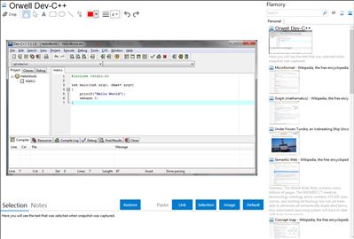 Orwell Dev-C++ - Flamory bookmarks and screenshots