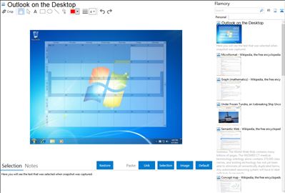 Outlook on the Desktop - Flamory bookmarks and screenshots