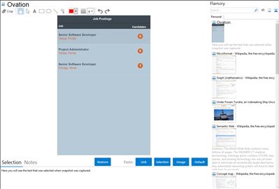 Ovation - Flamory bookmarks and screenshots