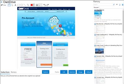 OwnDrive - Flamory bookmarks and screenshots