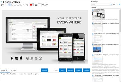 PasswordBox - Flamory bookmarks and screenshots