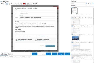 Paydirt - Flamory bookmarks and screenshots