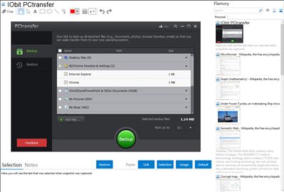 IObit PCtransfer - Flamory bookmarks and screenshots