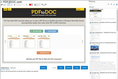 PDF2DOC.com - Flamory bookmarks and screenshots
