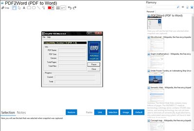 PDF2Word (PDF to Word) - Flamory bookmarks and screenshots