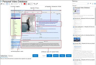 Personal Video Database - Flamory bookmarks and screenshots