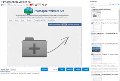 PhotosphereViewer.net - Flamory bookmarks and screenshots