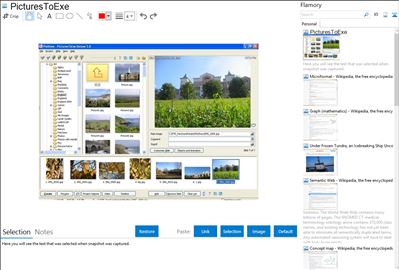 PicturesToExe - Flamory bookmarks and screenshots