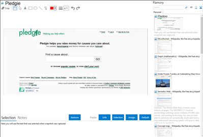 Pledgie - Flamory bookmarks and screenshots