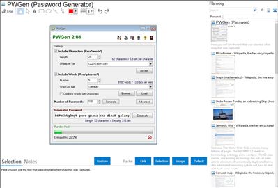 PWGen (Password Generator) - Flamory bookmarks and screenshots